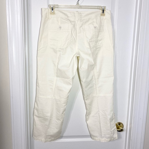 Y2K WHBM Cropped Pants HONG KONG MADE Vintage Cream 12 White House Black Market - Picture 3 of 10